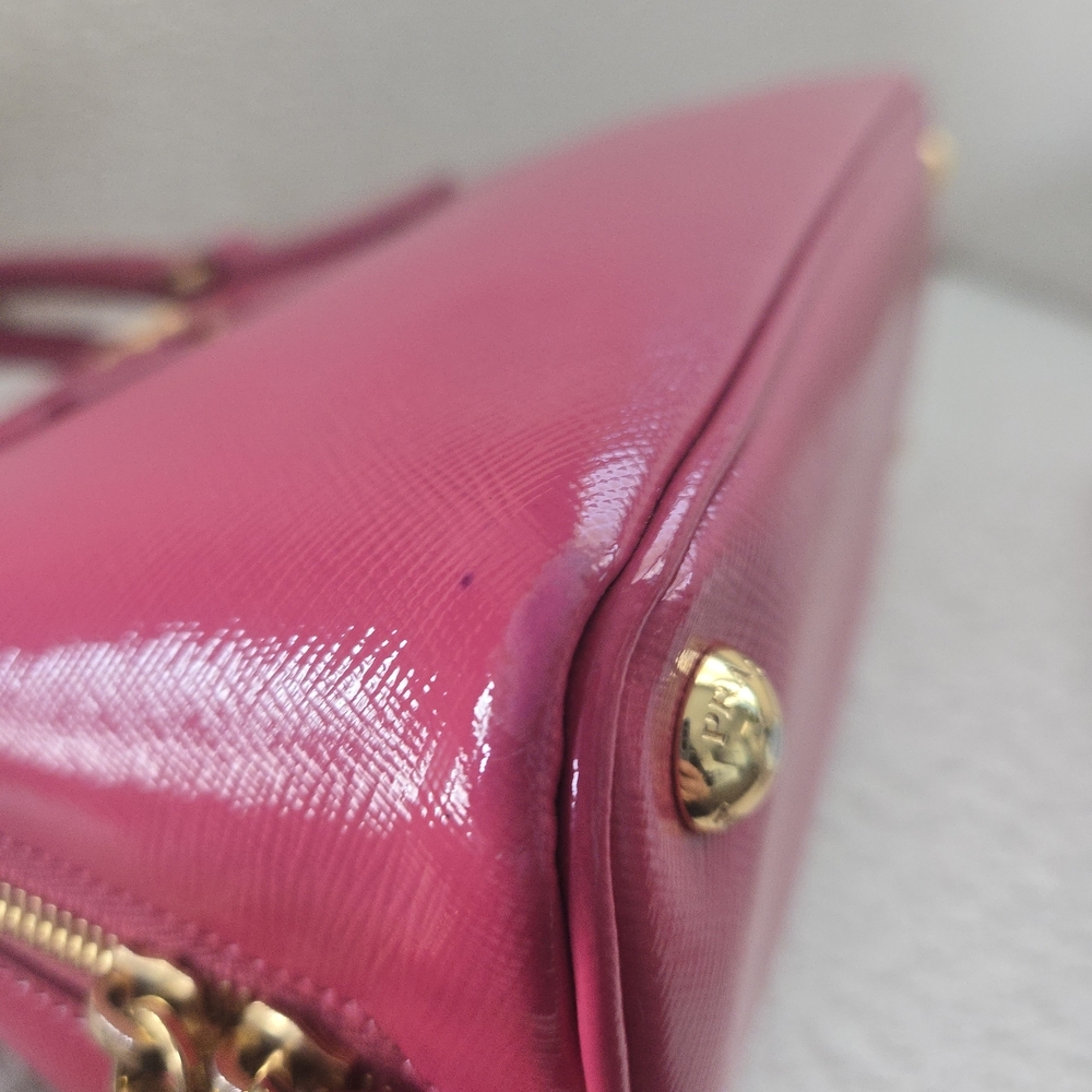 PRADA Promenade Small Saffiano Vernice Bag – Peonia Pink - Picture 13 of 17